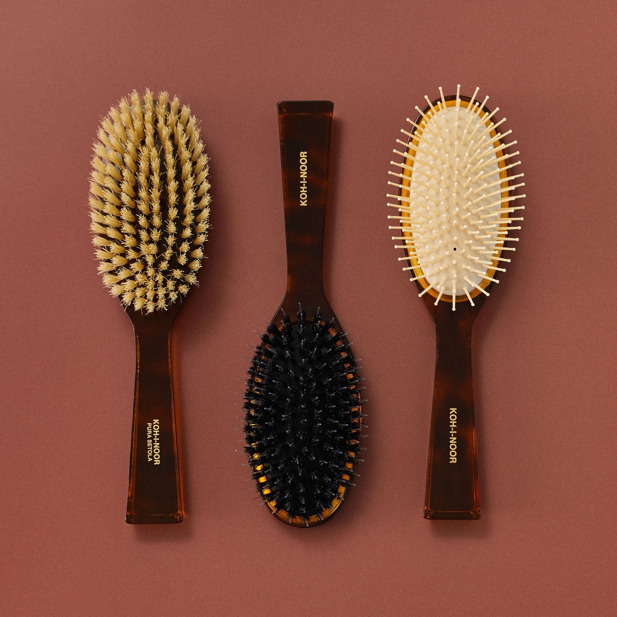 Italian Boar and Nylon Pin Oval Brush - Large